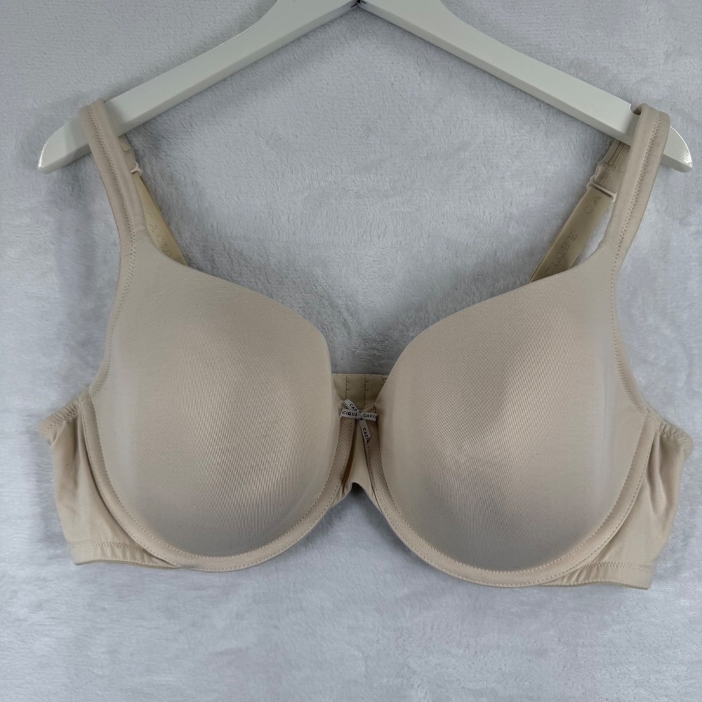 Cacique Lightly Lined T-Shirt Bra 42DD Beige Cotton Blend Underwire 1095633 HL21